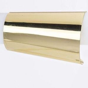 Wide metal gold cuff